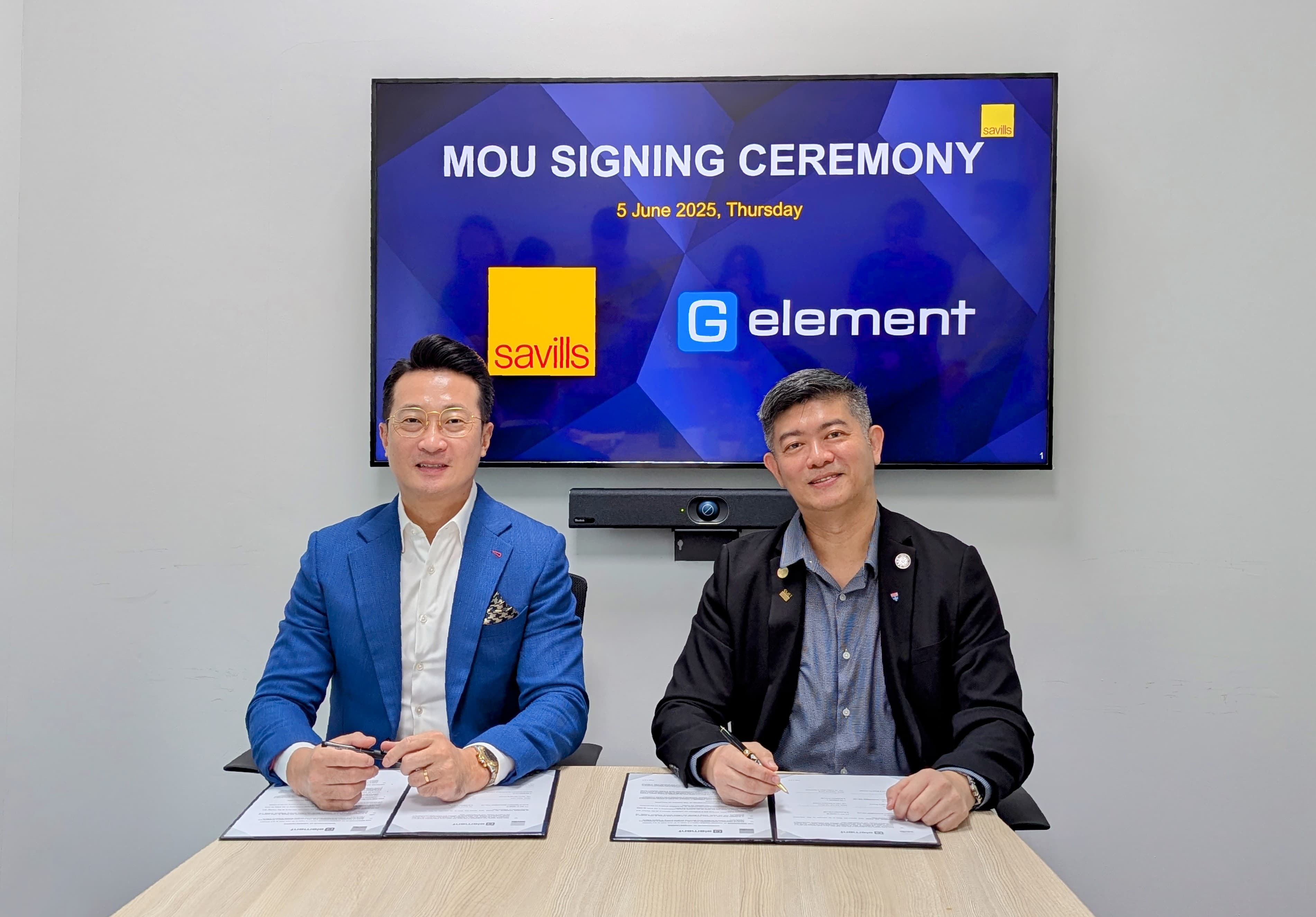 Savills (Singapore) and G Element Sign MOU