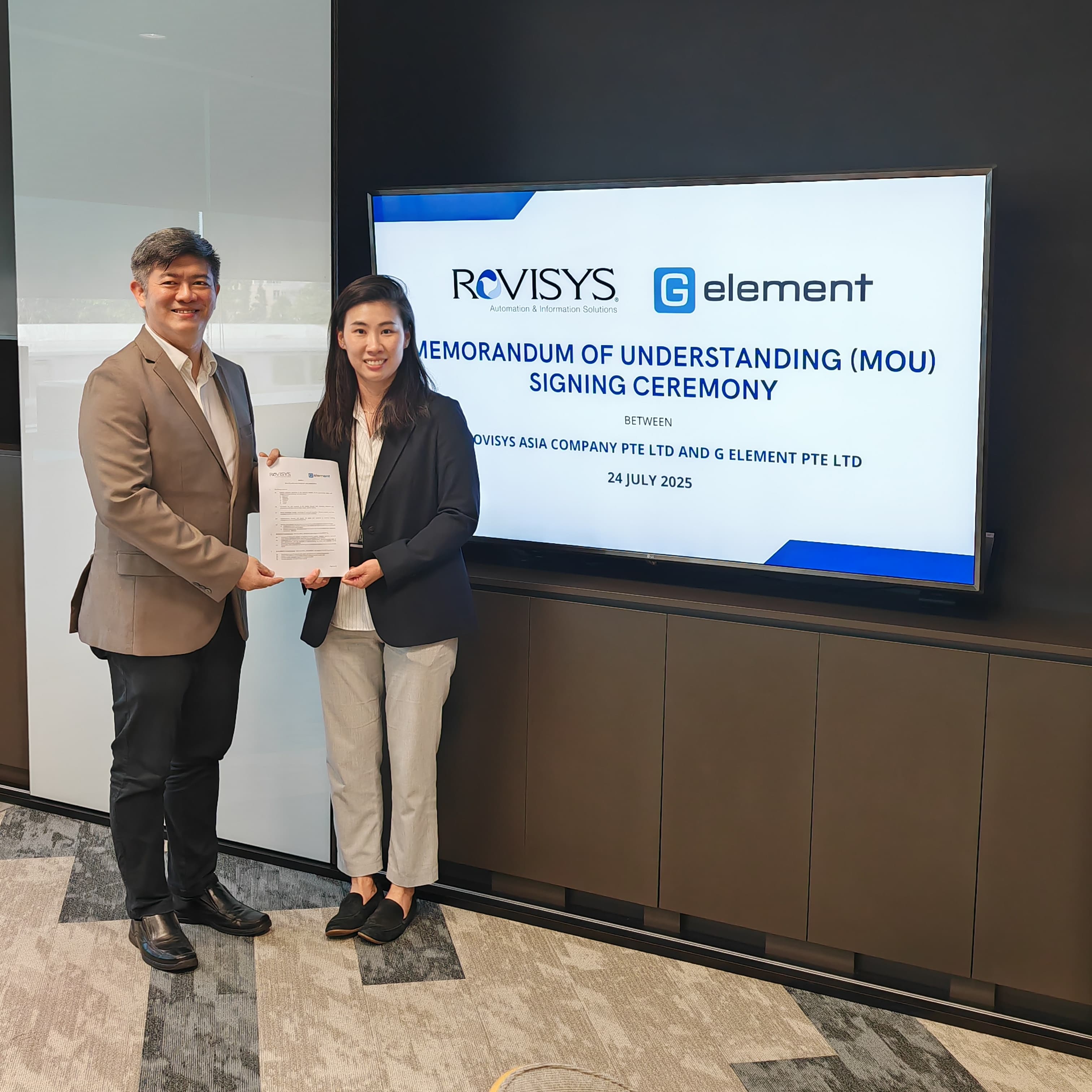 RoviSys Asia and G Element Sign MOU